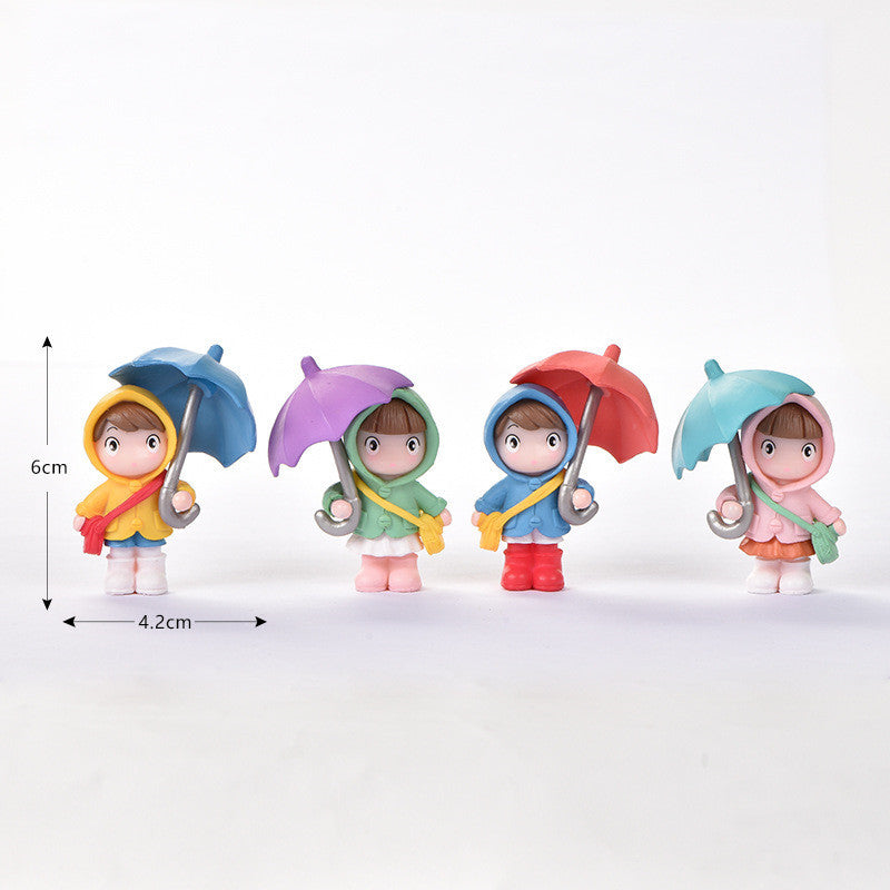 Umbrella Girl Micro Landscape Gardening Landscaping Accessories