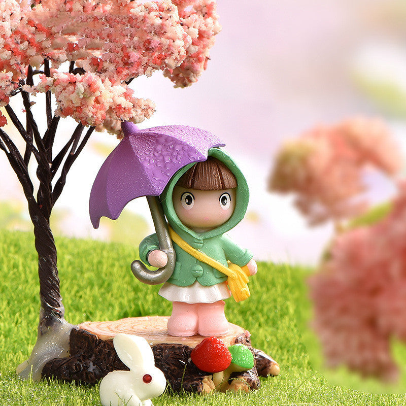 Umbrella Girl Micro Landscape Gardening Landscaping Accessories