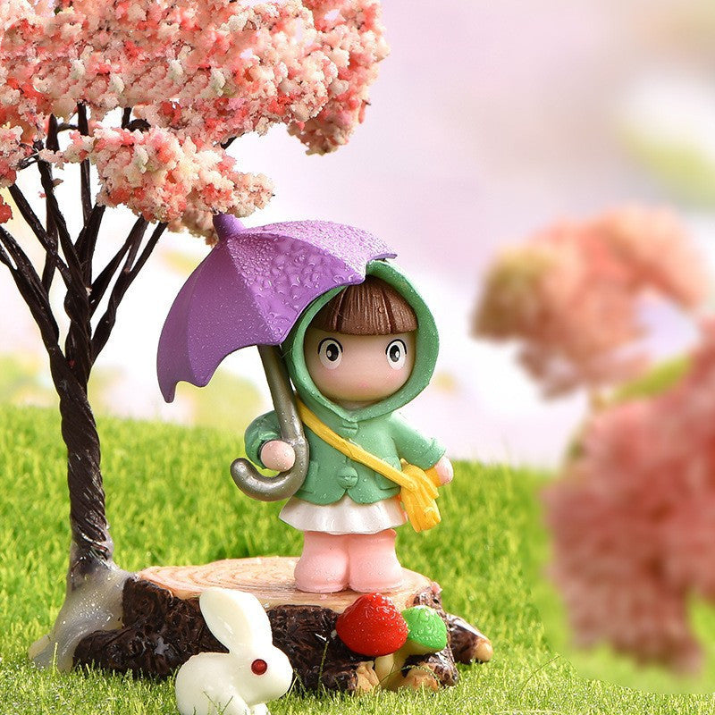 Umbrella Girl Micro Landscape Gardening Landscaping Accessories